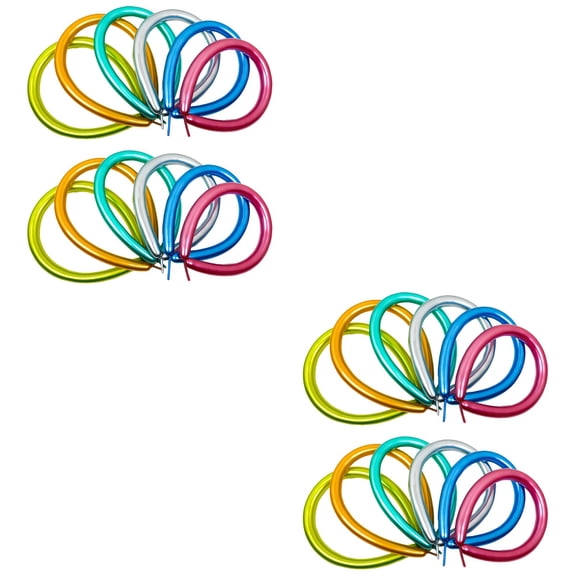 Set of 2 Balloon Animals Kit Twisting Balloons Pink Blue LED