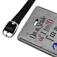 thumbnail image 2 of 26.2 Marathon Scale of 1 to 10 Rainbow Runner Rectangle Leather Luggage Card Suitcase Carry-On ID Tag, 2 of 7