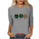 thumbnail image 4 of TaTaai St. Patrick's Day Casual Fashion Print Blouses For Women 3/4 Sleeve Round Neck Loose Fit Stretchy Breathable Spring Winter Daily Tops Gift, 4 of 4