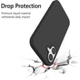 thumbnail image 4 of iPhone 16 Case, iPhone 16 Phone Case Liquid Silicone Gel Rubber Slim Phone Case Soft Anti-Scratch Durable Microfiber Lining Full Body Shockproof Protective Cover iPhone 16 6.1", Black, 4 of 14