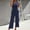Navy—Jumpsuit, variant on AGWOLF Womens Summer Jumpsuits Dressy Casual Sleeveless One Piece Crewneck Wide Leg Rompers Casual Summer Onesie with Pockets