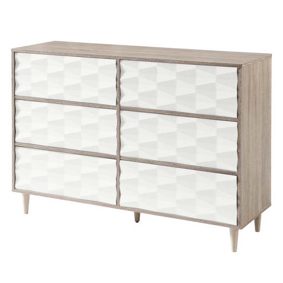 Dresser Drawer Chest, White Oak, Wood, Bedroom Living, Modern Contemporary HB35755