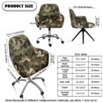 thumbnail image 7 of Whosucclay Forest Camo Hunting Print Swivel Accent Chair Covers Removable Dining Chair Cover Stretch Accent Office Desk Chair Sliopcover Washable Swivel Arm Chair Protector for Home Office, 7 of 7