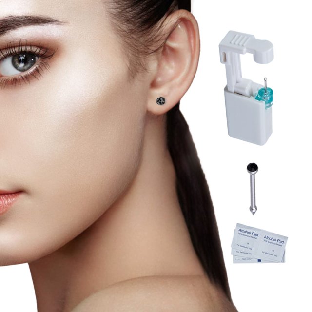 Self Nose Piercing Kit Nose Piercing Kit Disposable Piercing Kit Self Nose Piercing Kit Tool Disposable Nose Piercing Kits At Home Nose Piercing Kit,Black Beauty Equipment