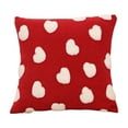thumbnail image 2 of Sherpa Jacquard Heart Cute Valentine'S Day Holiday Pillow Cover Red Large For Living Room Sofa Bed, 2 of 3