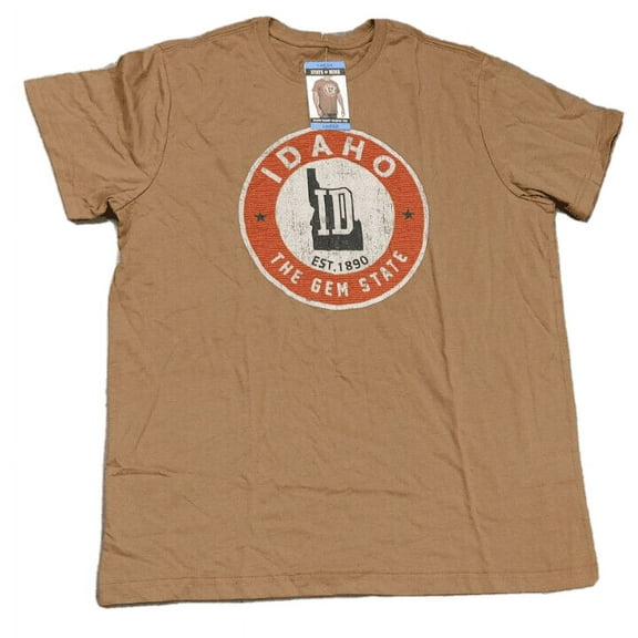 State of Mine Short Sleeve Idaho Graphic Tee (Brown, XXL)