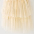 thumbnail image 6 of Tao Tao Toddler Girls Triple Layer Cake Dress Summer Tulle Tutu Dresses Children Flower Cake Skirt Sleeveless Suspender Mesh Casual Dress Beige 9 Months, 6 of 6