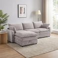 thumbnail image 6 of Bonzy Home Modular Sectional Sofa, L‑Shaped Couch, Ultra‑Comfort Seating – Configurable for Living Room & Family Room Gray, 6 of 9