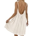 thumbnail image 6 of Odbmxy Cotton Sleep Dress for Women Sleeveless Halter Summer Nightgowns Women Solid Color Backless Homewear Comfy Sleepshirt, 6 of 7