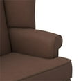 thumbnail image 3 of Pemberly Row Brown Fabric Traditional Wing Back Accent Chair, 3 of 7