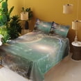 thumbnail image 3 of Ambesonne Colorful Fitted & Top Sheet Set with Shams, Eagle Thunder Clouds, Multicolor, 3 of 5