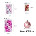 thumbnail image 5 of 16 juegos de adornos de bolas perladas para colgar en el árbol de Navidad, bolas irrompibles esféricas con lubricación táctil, juego de decoración navideña, 5 of 5