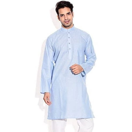 

Royal Men s Cotton Blend Straigh Kurta Blue