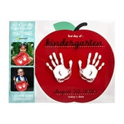 Pearhead First and Last Day of School Reversible Photo Prop Pencil Handprint Sign, Includes Non-Toxic Paint to Create Handprints
