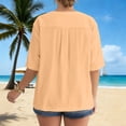 thumbnail image 5 of Lenago Womens T-shirt 1/2 Sleeve Crew Neck Summer Shirt Lightweight Breathable Solid Color Plus Size Tops Summer Holiday Casual Essentials Beach Fashion, 5 of 10