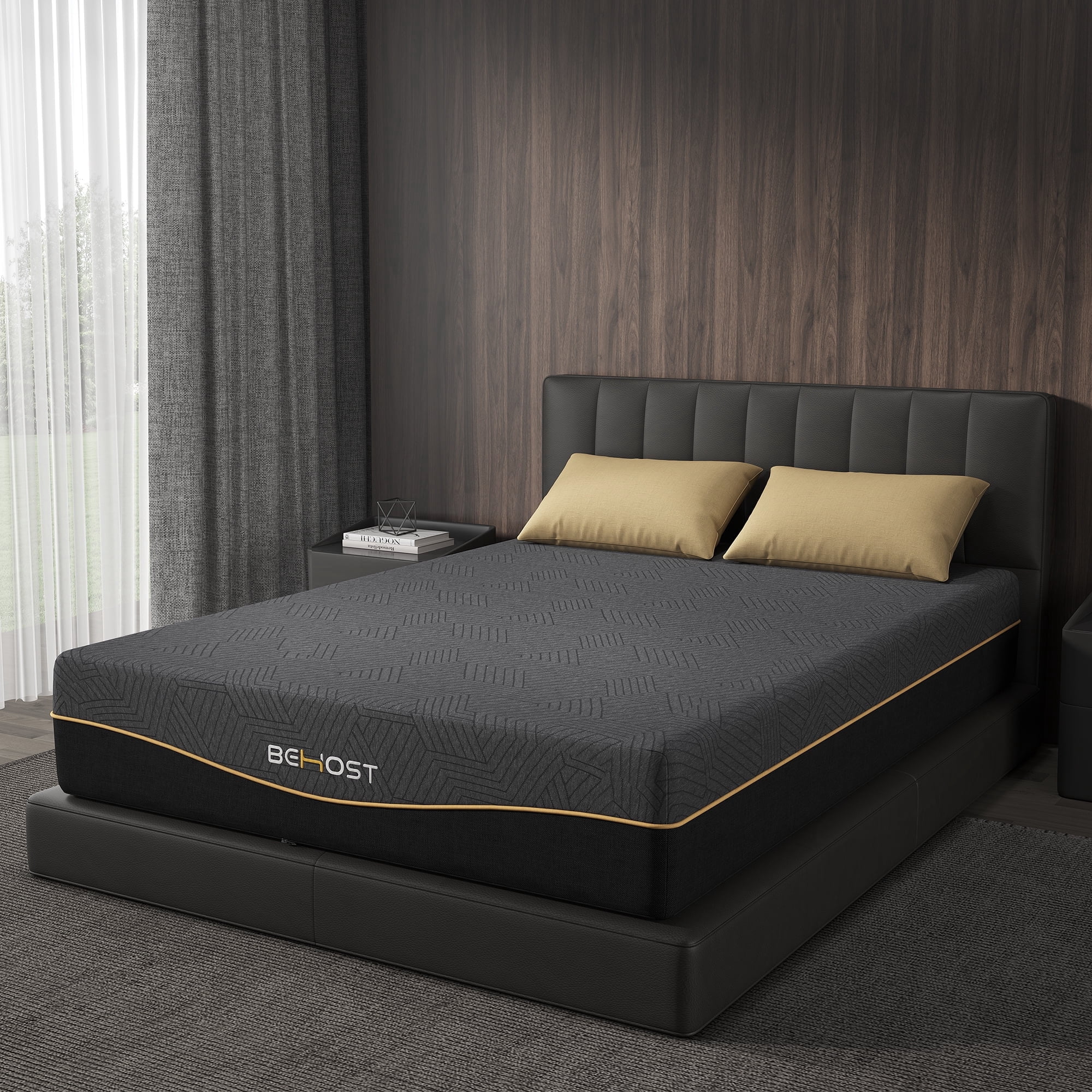 BEHOST 10 inch Memory Foam Full Size Mattresses, CertiPUR-US Certified, Medium Supportive Mattress