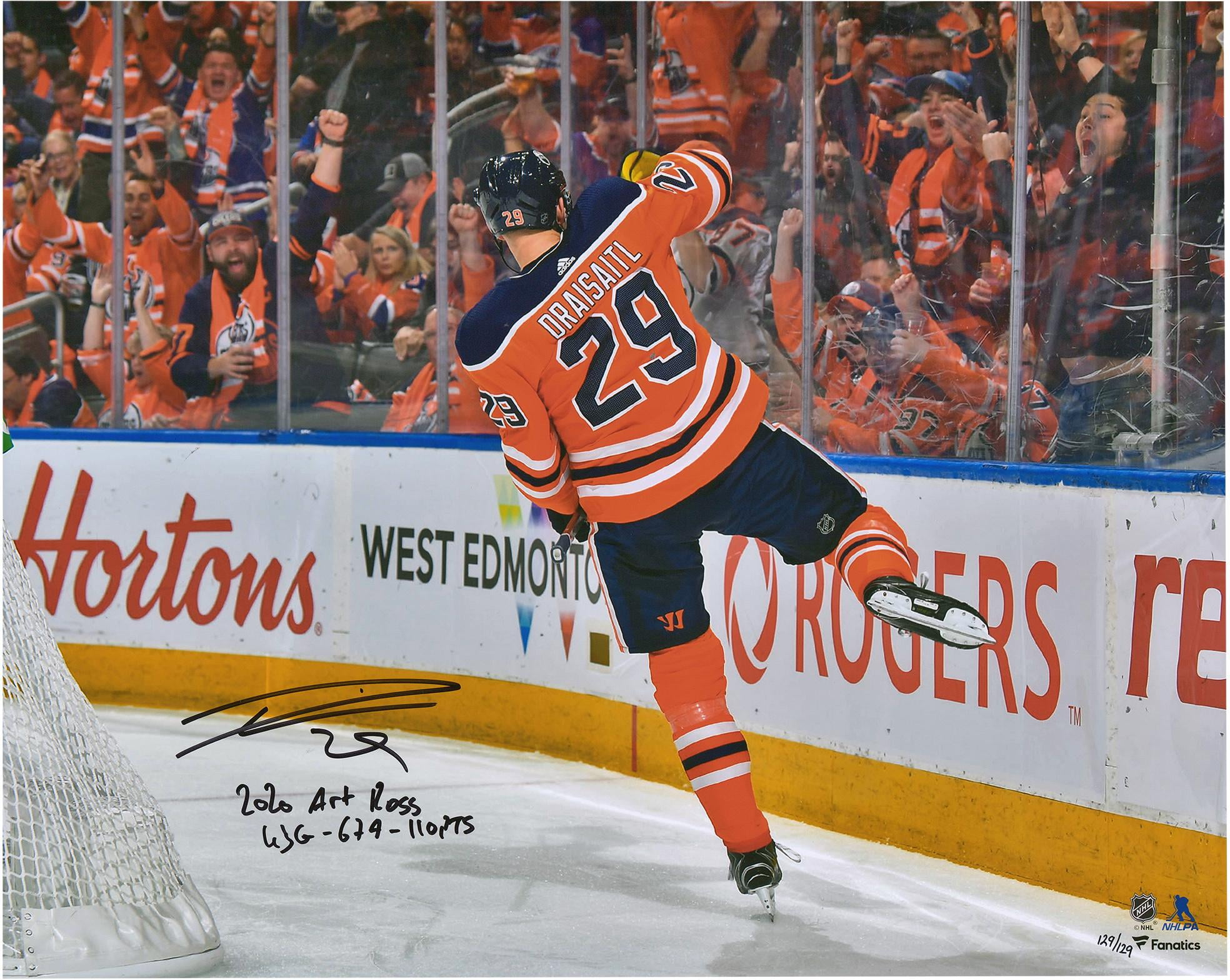 Leon Draisaitl Edmonton Oilers Autographed 2019 Model Official Game Puck Fanatics Authentic Certified 