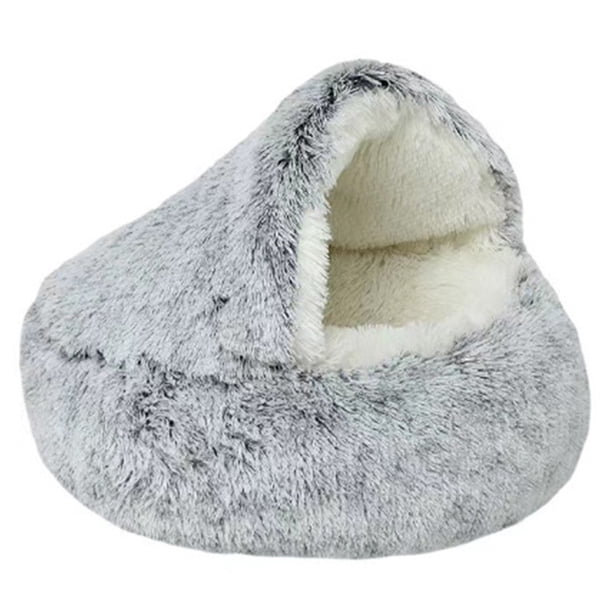 Cama Felpa para Cojín para Gatos Cesta para Casa Gatos Saco Dormir (gris 60*60cm)