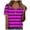 Rose Chaud, variante sur Scyoekwg Tuniques à Manches Courtes pour Femmes Col en V T-shirt Régulier Décontracté d'Été Ample Hauts pour Dames T-shirt Graphique à Rayures Imprimées Blouses Confortables (Rouge,TTG)