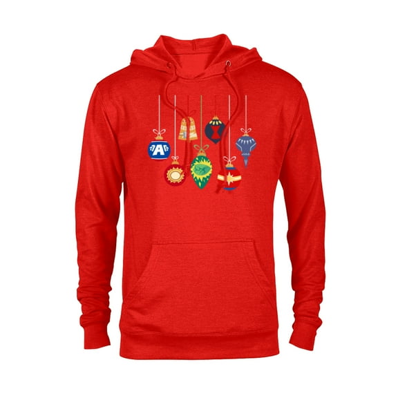 Marvel Holiday Christmas Avengers Team Festive Ornaments - Pullover Hoodie for Adults - Customized-Red