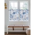 thumbnail image 6 of Navy Blue Coral Half Window Curtains 24 Inches Long, Summer Beach Coastal Ocean Nautical Window Treatment Curtain Drapes, Short Curtains Tiers for Kitchen Over Sink, 27.5"x24", 2 Panels, 6 of 7