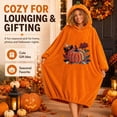 thumbnail image 4 of LEKWK Blanket Hoodies for Women Cute Pumpkin Costume Novelty Graphic Fleece Halloween Costume Soft Comfy Fall Winter Sleepwear Loungewear, 4 of 5