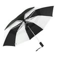 thumbnail image 2 of The Vented Windproof 42" Compact Small Automatic Open Folding Travel Umbrella for Rain, Wind & Sun, Strong Durable Lightweight Stick Umbrella for Men and Women, Black/White, 2 of 4