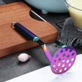 thumbnail image 3 of FZHANC-Potato Masher, Heavy Duty Stainless Steel Rainbow Potato Ricer with Colorful Titanium Plating, Masher, Kitchen Masher, Vegetable Fruit Masher (Rainbow), 3 of 4