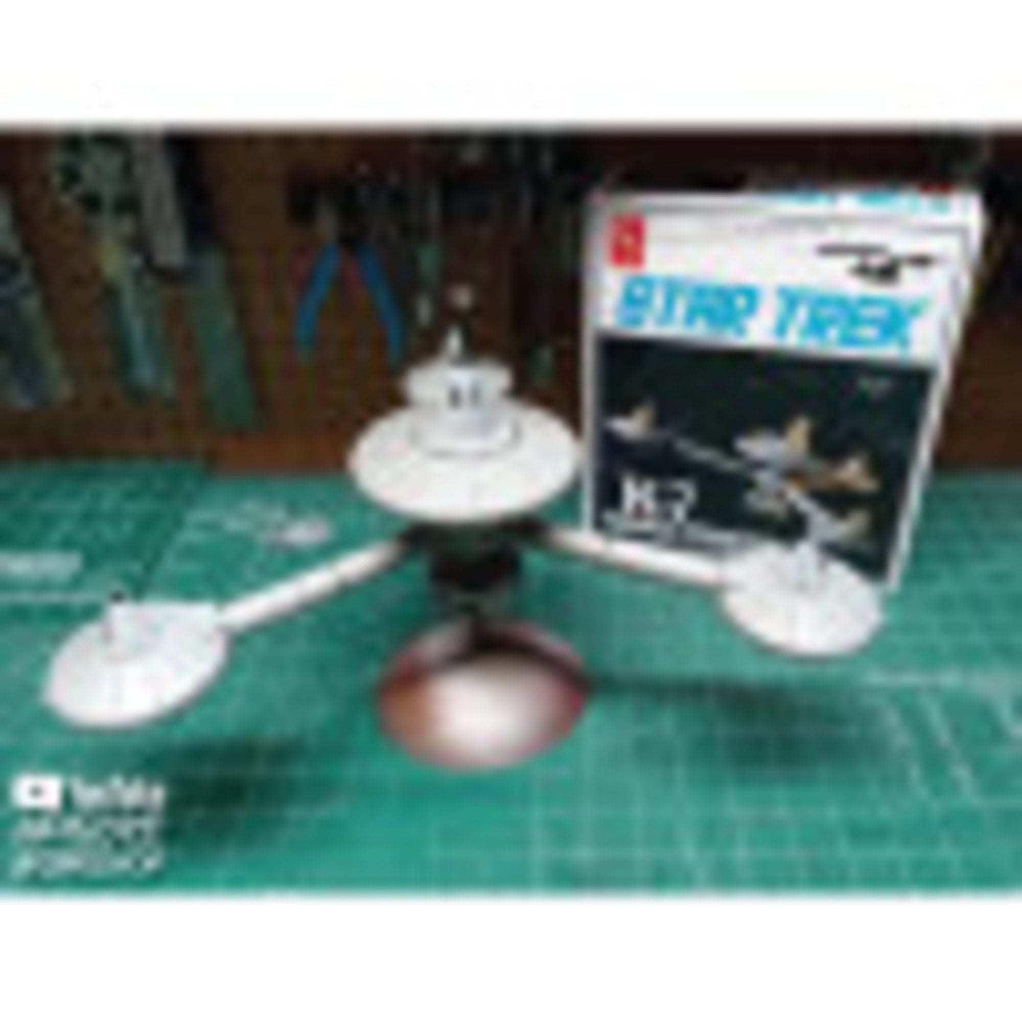 AMT: Star Trek K-7 Space Station - 1:7600 Scale Model Kit -29 Parts, Miniature Ship Included, Classic Hobby Kit, Posable Display Stand, 15x7 AMT: Star Trek K-7 Space Station - 1:7600 Scale Model Kit -29 Parts, Miniature Ship Included, Classic Hobby Kit, Posable Display Stand, 15x7