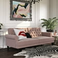 thumbnail image 2 of Novogratz Cassidy Upholstered Futon, Blush Velvet, 2 of 23