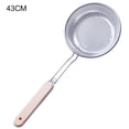 thumbnail image 1 of Colander Strainer Noodle Cooking Spatula Spoon Strainer Kitchen Tool Wooden Handle Stainless Eco\-friendly 20#, 1 of 1