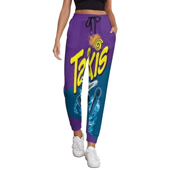 Women Ta-ki Sweatpants Funny 3D Print Sports Joggers Pants Casual Graphic Trousers with Drawstring
