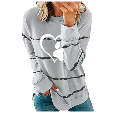 

Zedker Winter Fashion for Women 2022 Pullover Sweatshirt for Women Women s Fashion Printed Loose T-Shirt Long Sleeves Blouse Crew Neck Casual Tops Sweatshirt Hoodies