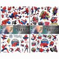 thumbnail image 1 of Spiderman Tattoos - 4 Sheets - Children's Tattoos - Avengers Multicolored, 1 of 5