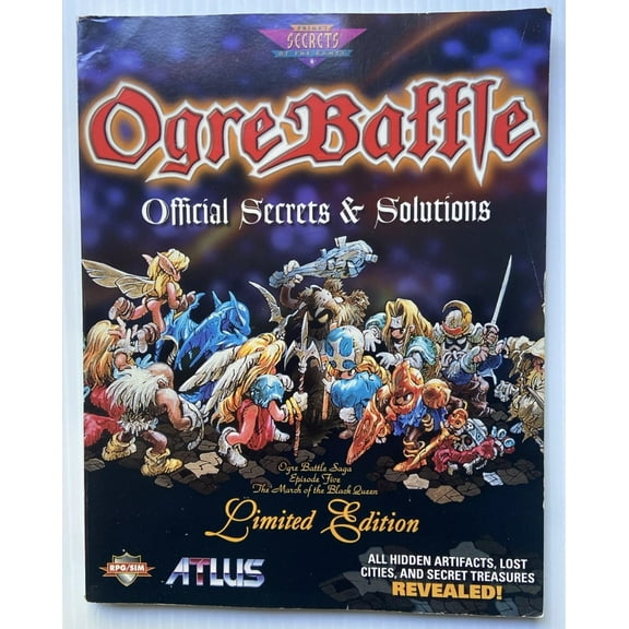 Pre-Owned Ogre Battle Official Secrets & Solutions Guide Limited Edition PS1 Playstation 1