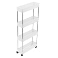 thumbnail image 2 of Storage Rack, 4 Tier Storage Organizer Shelves Strong Load-bearing Movable  For Office For Bedroom For Kitchen For Bathroom, 2 of 8