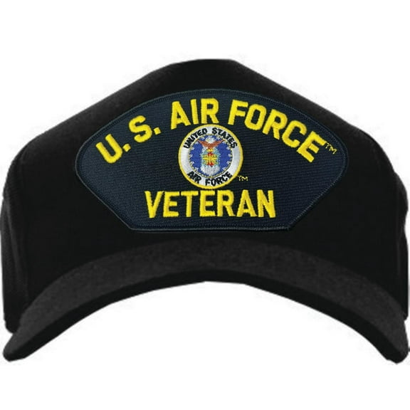 U.S. Air Force Veteran with Crest Emblematic Ball Cap