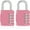 2P, Pink, variant on Padlock, Combination Lock 4 Digits, Outdoor Padlock Weatherproof for Gym Locker, Garden Fence Gate (Black)
