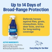 Farnam Endure Sweat-Resistant Fly Spray for Horses, Kills & Repels Horse Flies & Mosquitoes, 32 fl oz Spray Bottle