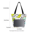 thumbnail image 3 of Disketp Funny Dinosaurs on Stripes Bolsa de Hombro Casual para Mujer, Bolso Cruzado para Compras, Viajes y Uso Diario, 3 of 6