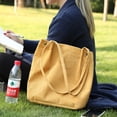 thumbnail image 5 of Velvet duffel bag, versatile shoulder bag, yellow, 5 of 5