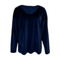 thumbnail image 4 of Hauts en Velours pour Femmes 2026 Mode Automne Hiver Manches Longues Col en V Rétro Décontracté T-Shirts pour Sortir, 4 of 4