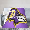 thumbnail image 1 of Manta de microfibra ultrasuave Baltimore Ravens, manta de microfibra de lujo para todas las estaciones, cálida para cama, sofá y viajes., 1 of 5