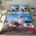 thumbnail image 1 of SuperKlaus Conjunto de sábanas temático, trío de piezas, cómodo y amigable con la piel, diseño único, regalo de decoración para el hogar para familiares, amigos y fans,173cm *218cm, 1 of 6