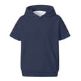thumbnail image 2 of Angala Big Boys Hoodie Short Sleeve Fall Sweatshirt School Daily Wear Boys Casual Sports Top, 2 of 5