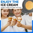 thumbnail image 5 of Mailand 7.5" Waffle Cone Maker Machine, Ice Cream Cone Maker for Waffle Bowl & Thin Waffle Crispy, Browning Control, 1200W, Cone Roller & Bowl Press Included, Graphite, 5 of 7