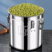 Yibooy 12L304 Stainless Steel Airtight Canister w/Lid Food Container for Home Kitchen