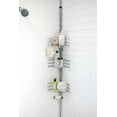 HomeZone 3 Tier Extension Pole Corner Shower Caddy with Shelves