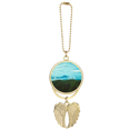 thumbnail image 1 of Blue Sky Green Forestry Science Nature Scenery Car Keychain Angel Wing Pendant, 1 of 4