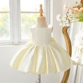 thumbnail image 3 of Robe de Fête Formelle pour Filles Tout-Petits et Filles avec Nœud Papillon, Sans Manches, pour le Jeu Quotidien et, 3 of 7
